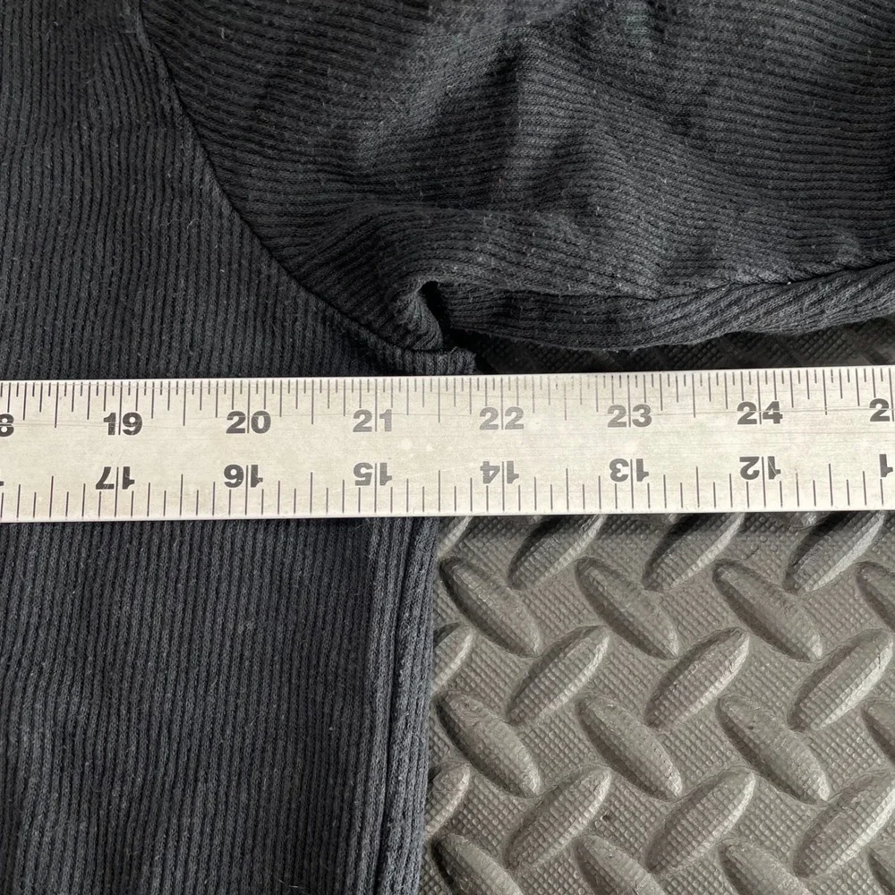 Onque Casual Black Full‎ Zip Up Hoodie Sweater Casual Wear Men's Size Large